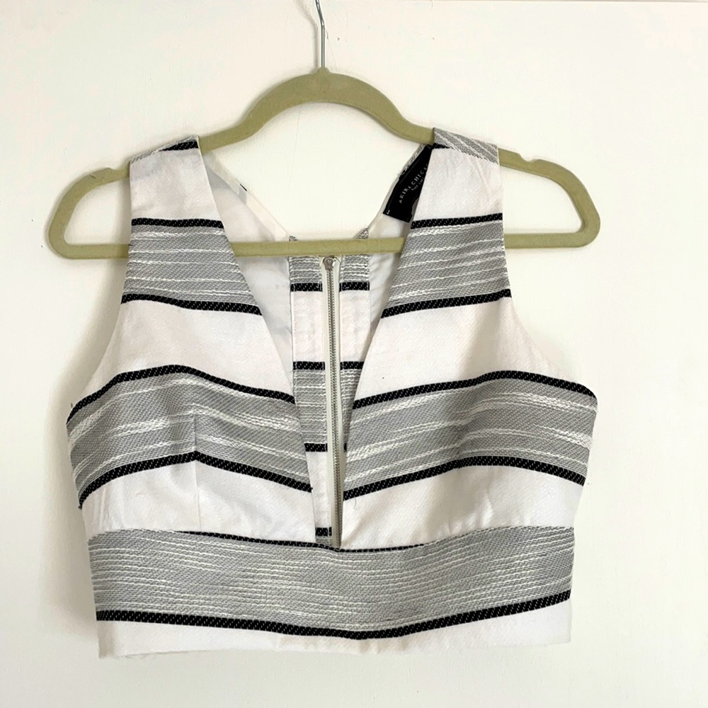 Akira Black Label Two Piece Crop Top and Skirt